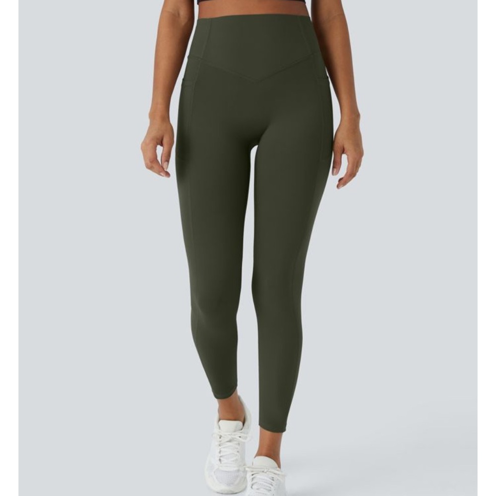 Halara High-Waist Olive Green Women's Active Leggings